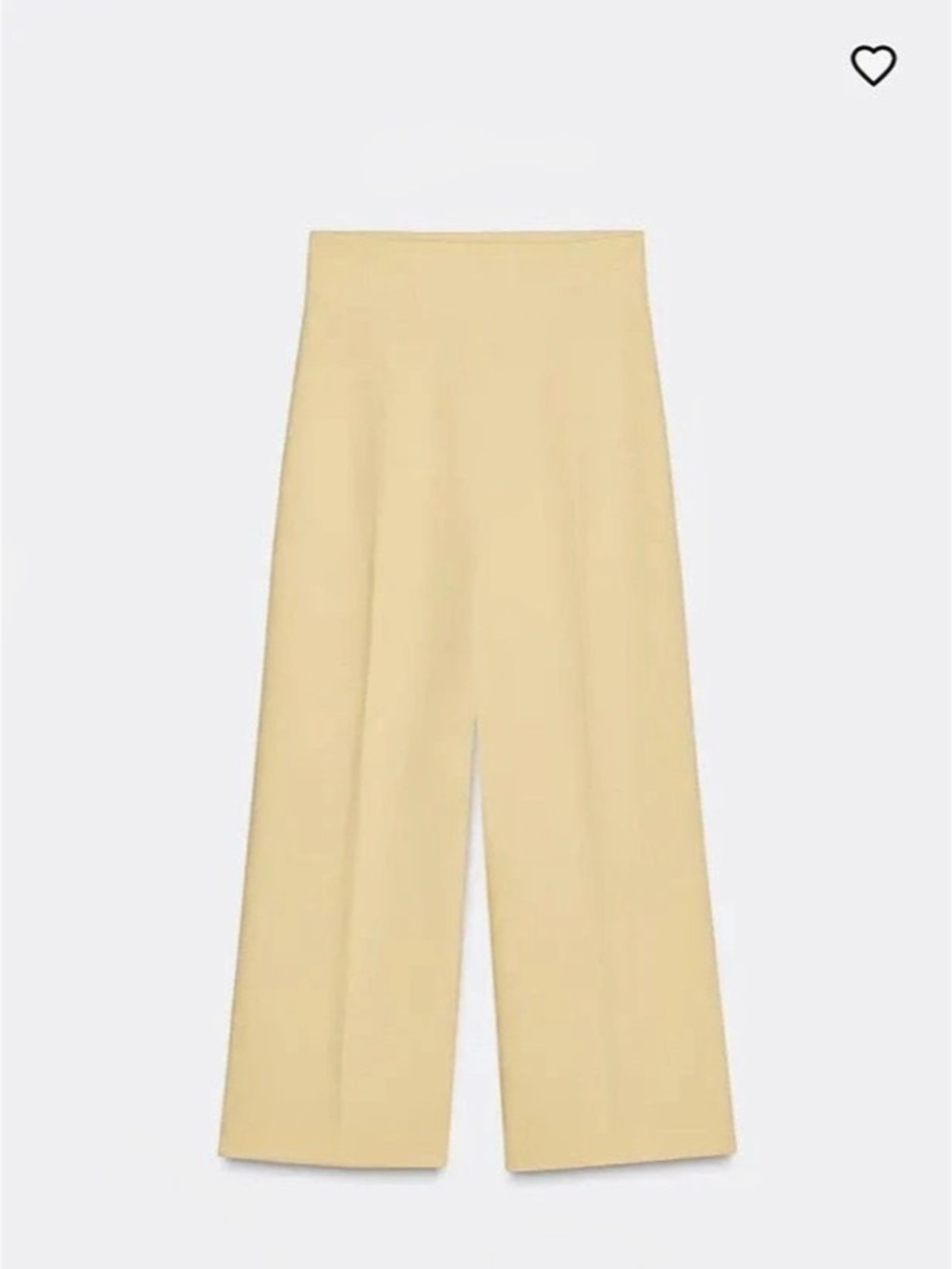 Zara ZW Collection Culotte Pants Wide Leg Yellow
